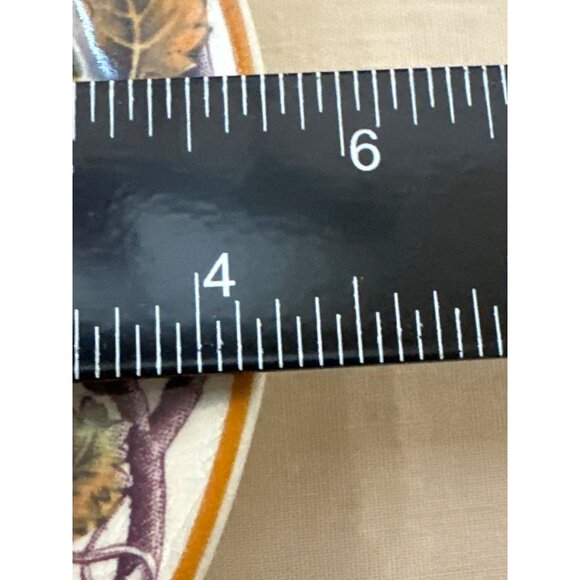 Festive Wood & Sons Saucer Plates England VINE Pattern Colorful Grapes Leaves - Picture 10 of 15